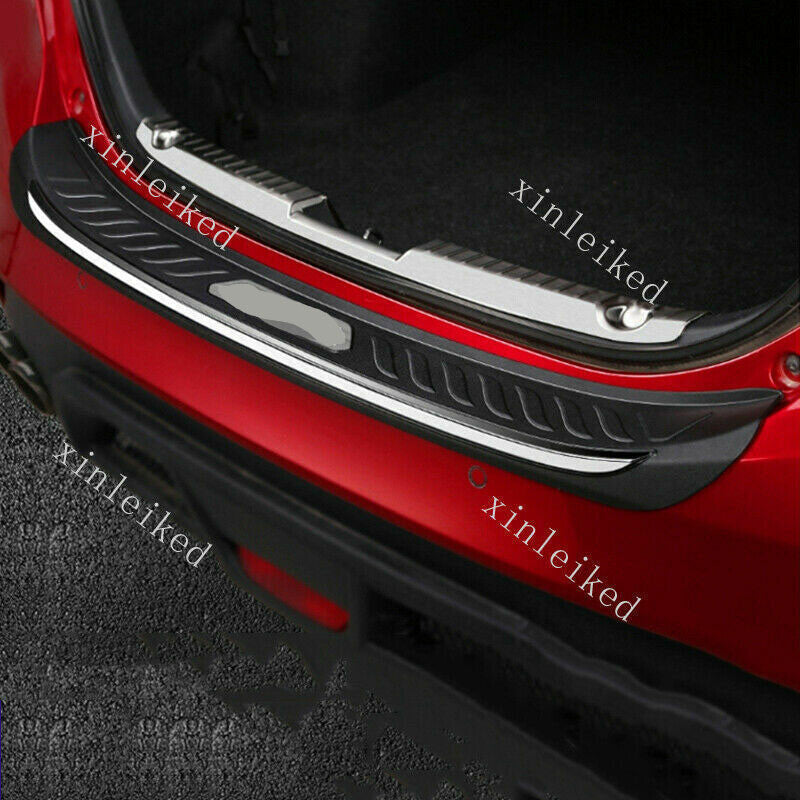for Mazda 3 Axela sedan 2017-18 Black ABS Rear Bumper Pedal Trunk Sill Plate 1x