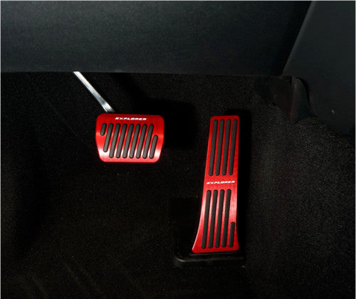 Red No Drillin Inner Accelerator Pedal Cover Trim AT for Ford Explorer 2020-2024
