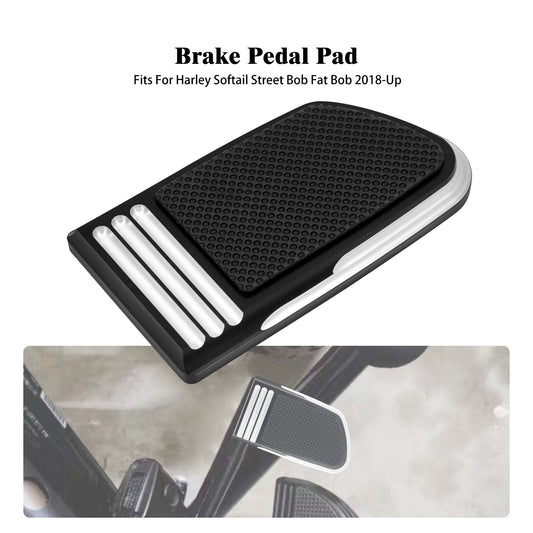 Aluminum Black Brake Pedal Pad Fits for Harley Street Fat Bob 107 114 2018-2023