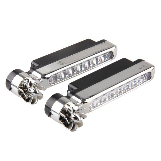 LED automotive DRL daytime running lights, fog warning headlights, 2x fan-powered
