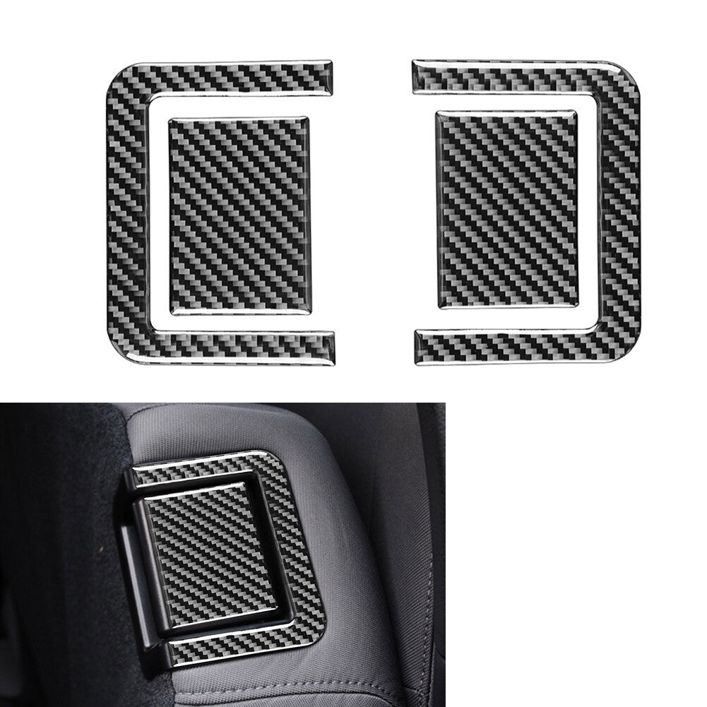 Carbon Black 4x Rear for Seat Adjustment Panel Cover Trim for Toyota Tundra 2014-21