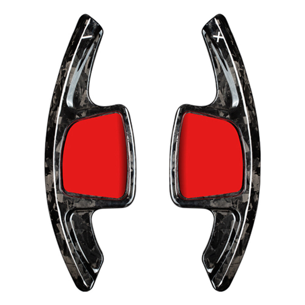 2PCS Steering Wheel Paddle Shifter Extension Carbon Fiber Fit for Audi A7 2019-2021