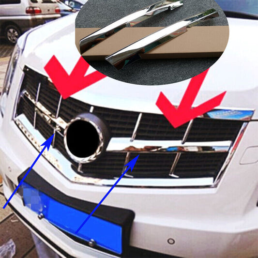 For Auto for Cadillac SRX 2010-2012 Chrome Front Center Mesh Grille Grill Strip Trim