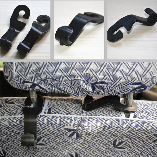 2 Pcs Vehicle Back for Seat Headrest Hanger Holder Hook For Bag Purse Cloth Grocery