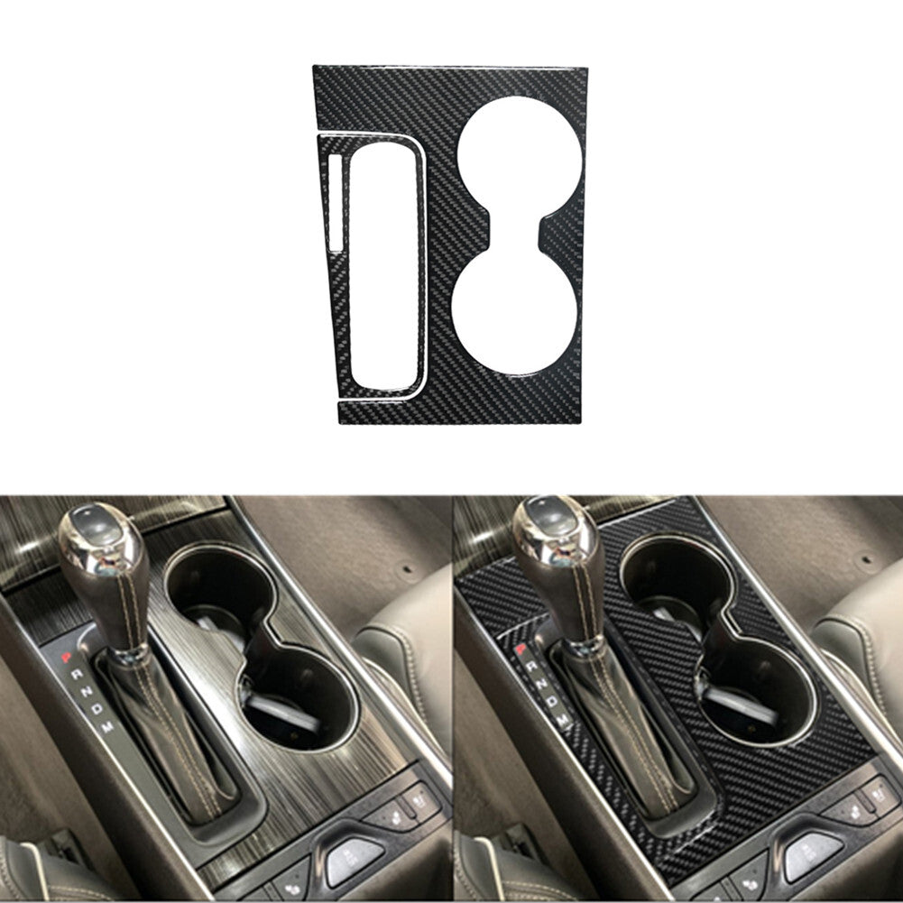 2X Gear Shift Box Panel Trim Cover Carbon Fiber for Chevy Impala 2014-2020