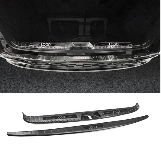 for Sienna 21-23 Black Steel Rear Bumper Sill Scuff Plate Cover Guard trim 2Pcs
