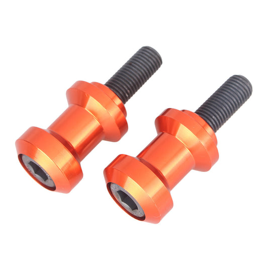 Pair 10mm Swingarm Spools Sliders for KAWASAKI Z750S/R Z1000 ZX-6R ZX-10R Orange