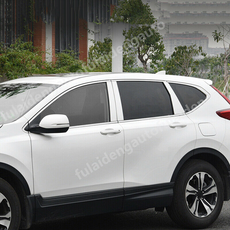 6P for Honda CRV CR-V 2017-2022 Chrome Window Center BC Pillar Posts Cover Trim