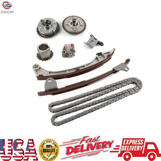 Timing Chain Kit 2 VVT  Oil Pump Chain fits for Venza RAV4 for Camry for Scion 2.5L 2.7