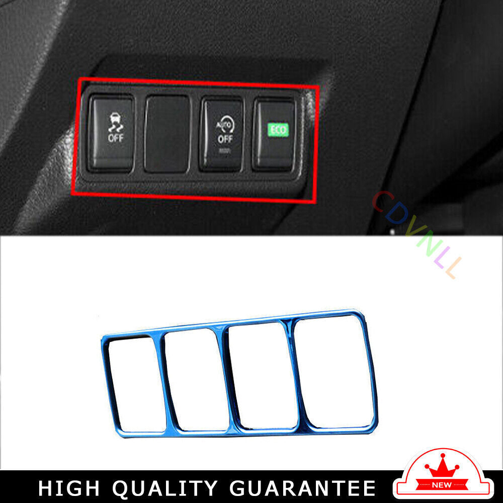 Headlight Button Frame Cover Trim for Nissan Sentra Sylphy 2013-2019 Blue Steel