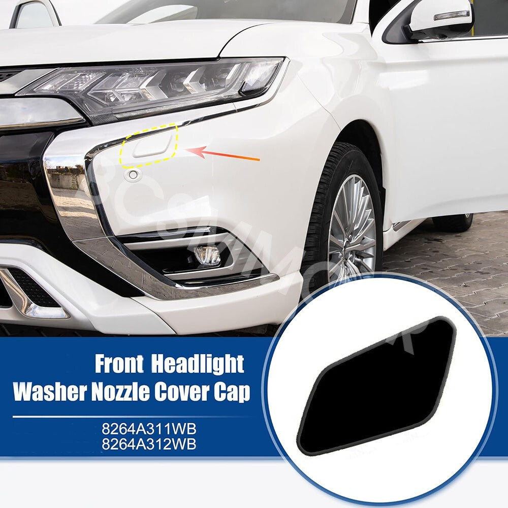 Front Headlight Washer Spray Nozzle Cover Fit for Mitsubishi for Outlander 2015-2018