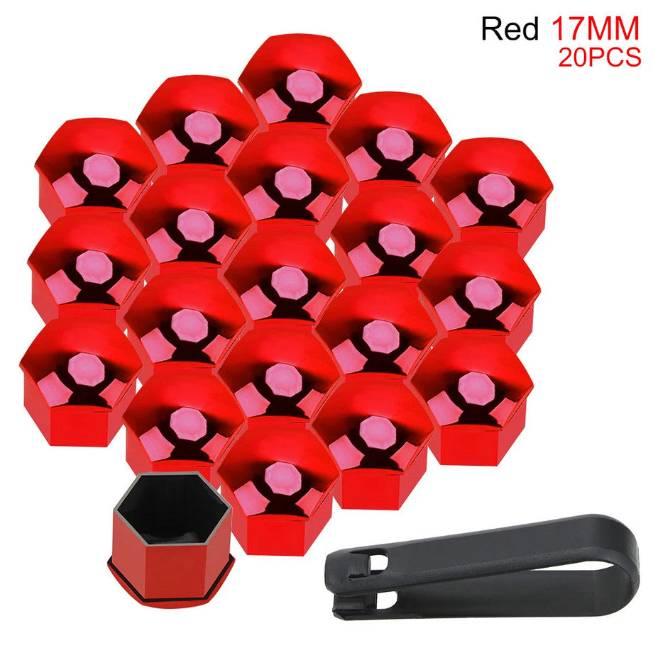 Car wheel nut cover, hub bolt protection cover, bolt rust prevention red, suitable for Mazda and for Kia .