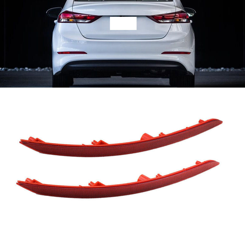 Pair For 2017-2018 for Hyundai for Elantra Rear Bumper Reflector Light Tail Light 2PC