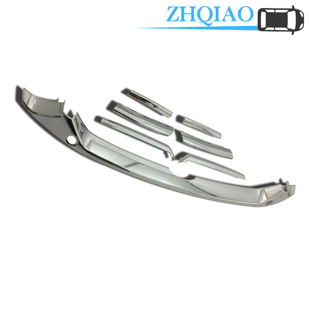 7pcs ABS Chrome Front Bumper Grill Grille Cover Trim Fits for Honda Accord 2018-2019