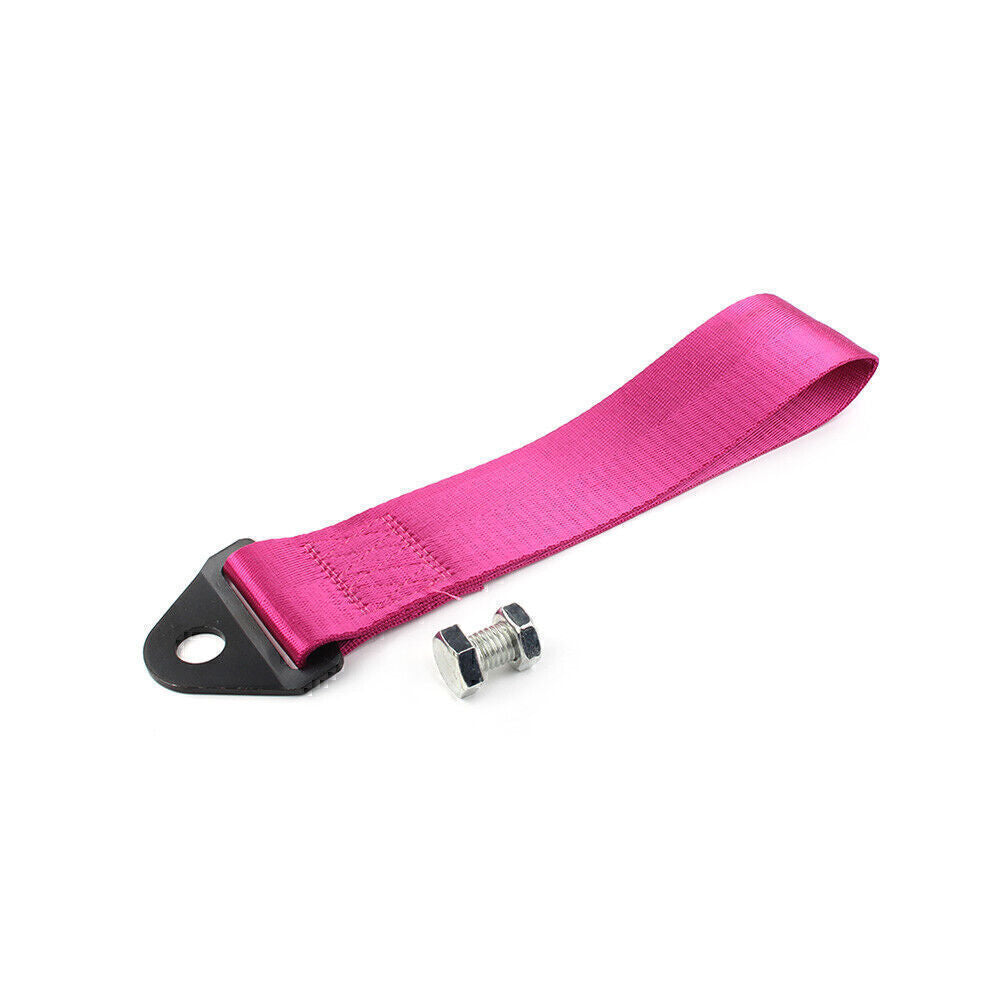Car Racing Towing Strap Belt Rope Rally Hook Rear/Front Bumper Purple Universal