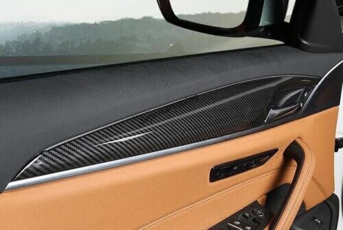 for BMW 5 Series G30 M5 2017-2023 Carbon Fiber Inner Door Panel Cover Trim 4pcs