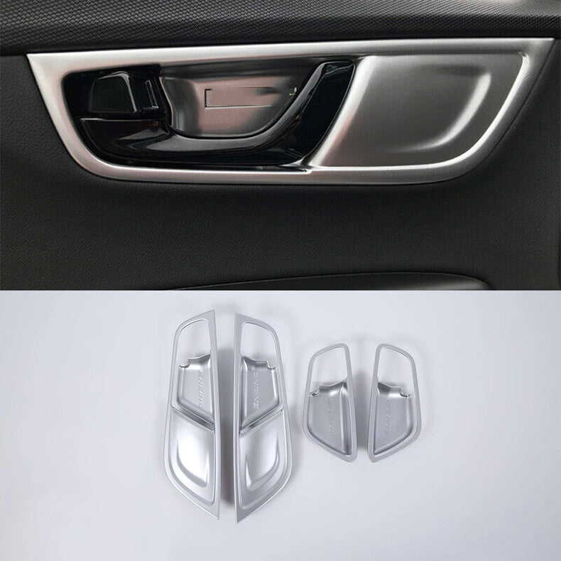 for Hyundai Kona 2018-2022 silver Interior Door Handle frame molding Cover Trim