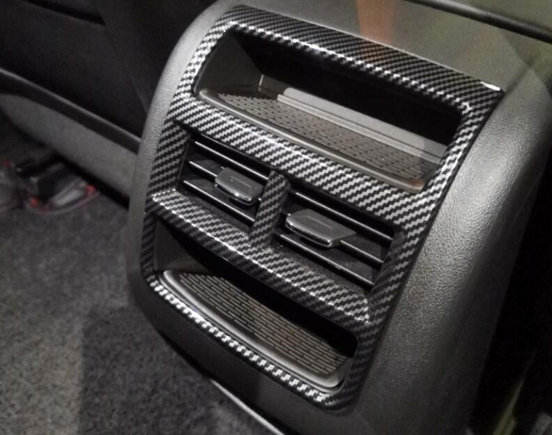 1P Carbon Fiber Grain Rear Air Outlet Vent Frame Cover for Cadillac XT5 2017-24