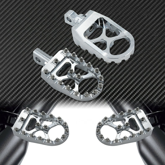 CNC Chrome Wide Foot Peg Rests Fit for Harley Sportster XL Dyna Touring Bobber
