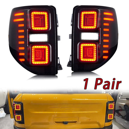 2PCS LED Tail Lights for Ford Bronco Sport 4-door 2021 2022 2023 Rear Lamps
