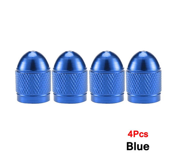 4-piece universal silver tire valve cover rod air dust cover for Peugeot