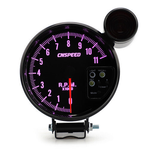 5-inch JDM Sport Black 11K PRM Tachometer Black Face 7-Color Specification + Shift Lamp