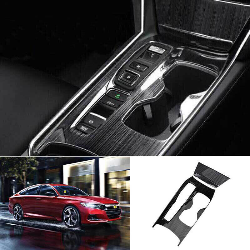 for Honda Accord Hybrid 18-2022 Black steel Gear Shift Panel Frame Cover Trim 2X