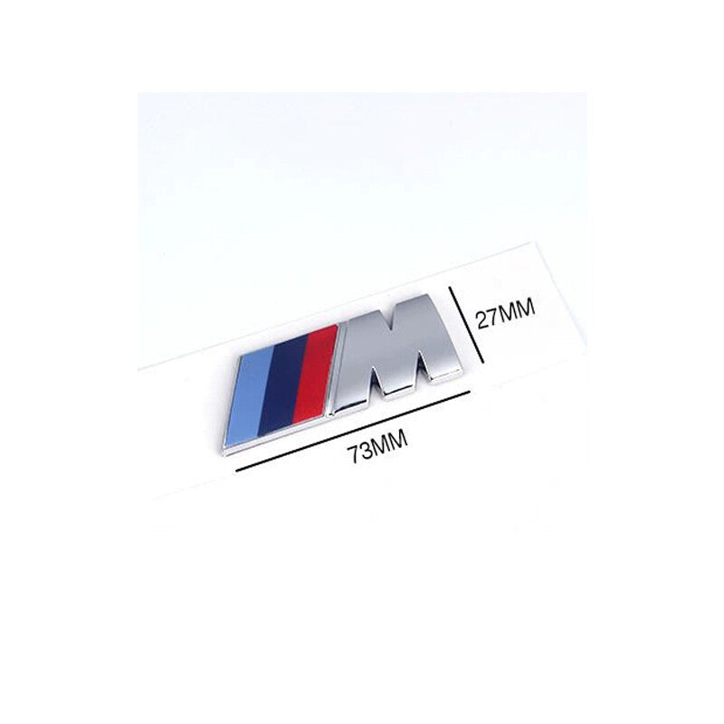 for BMW Matte Silver M Series X5M Trunk Emblem Lettering Decal Badge Set