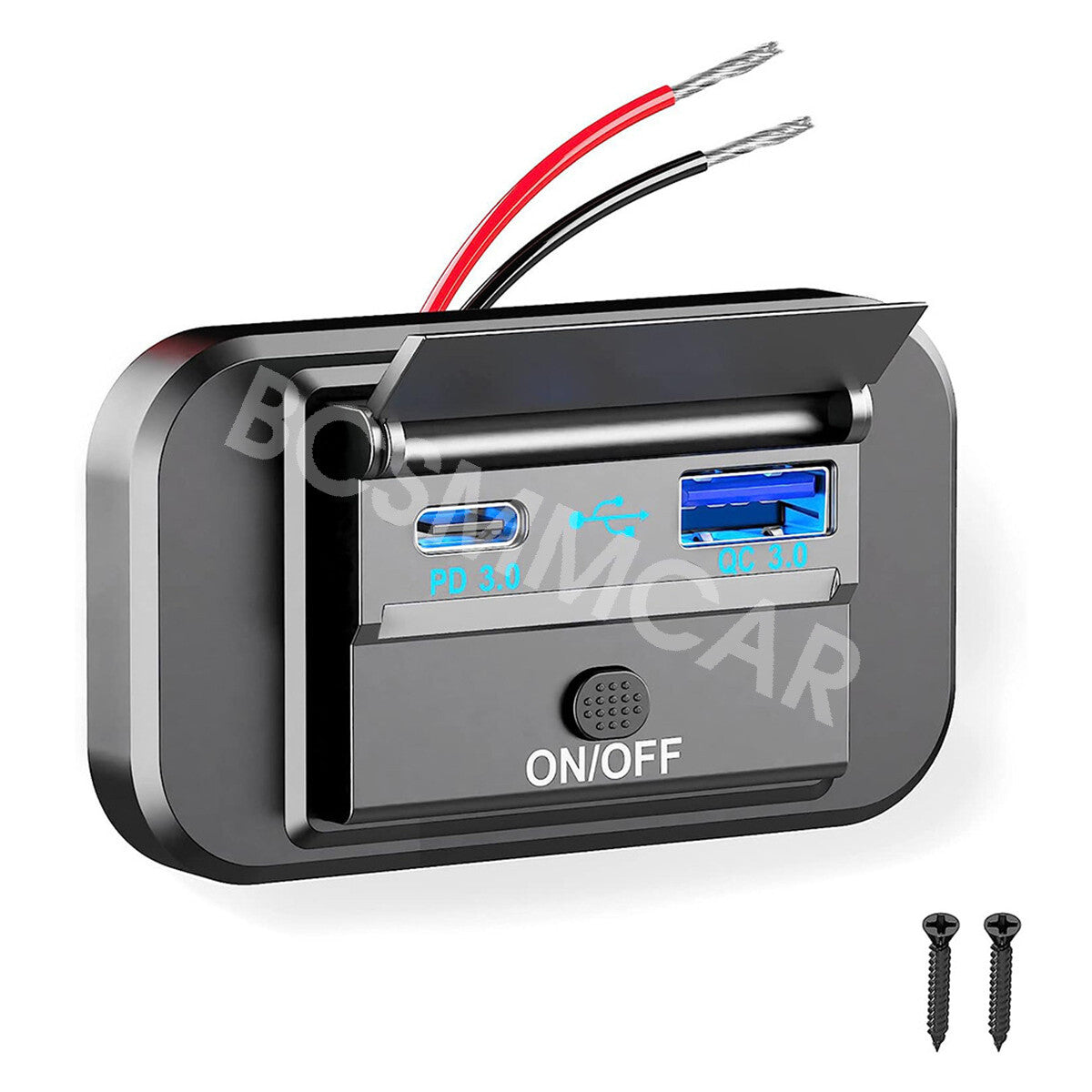 Car Charger Socket PD USB Port Quick Charging Power Adapter Outlet Panel Mount