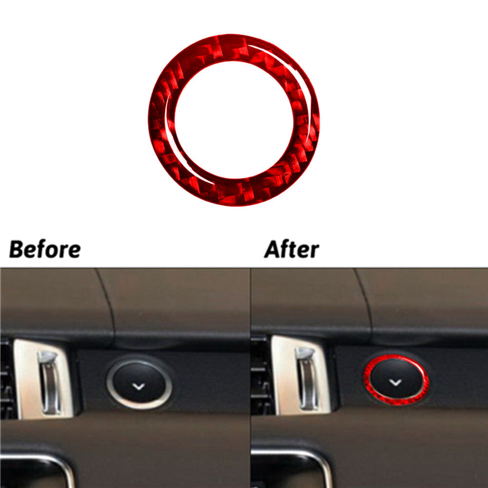 Red Carbon Fiber Glove Box Switch Cover Trim For Land for Range Rover Sport 2014-17