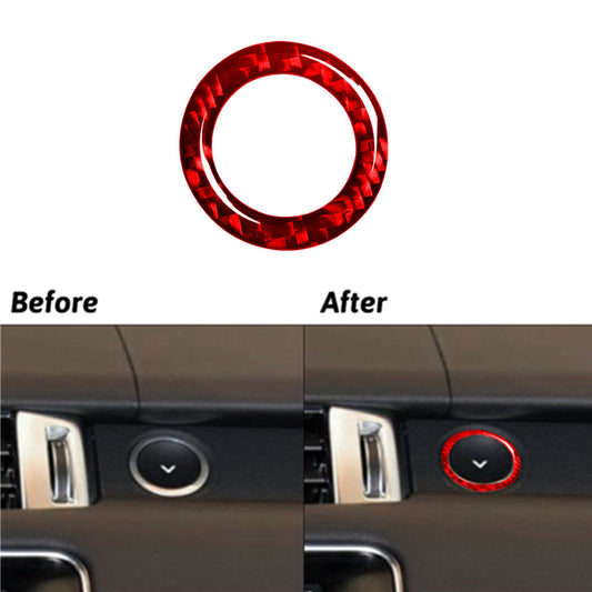 Red Carbon Fiber Glove Box Switch Cover Trim For Land for Range Rover Sport 2014-17