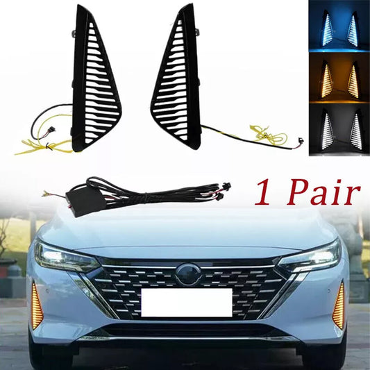 Fit for 2024 for Nissan Sentra LED DRL Daytime Running Light Kit Fog LampH4