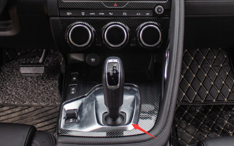 for Jaguar E-PACE 2018-2020 Carbon Fiber Central Console Gear Shift Panel Trim