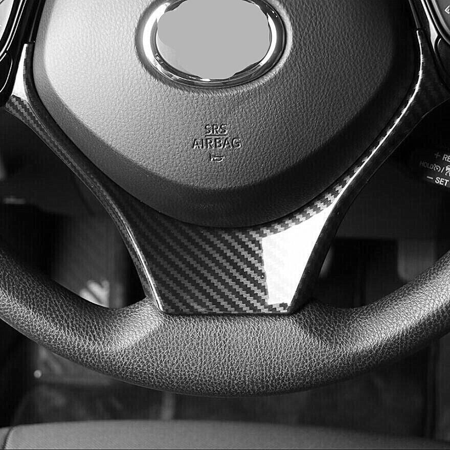 for Toyota CHR C-HR 18-22 Carbon Fiber Style Steering Wheel U TYPE Cover Trim 1X