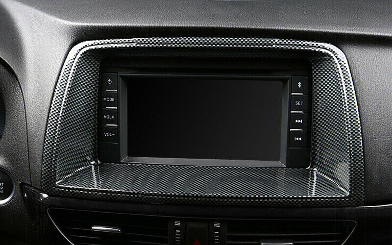 for Mazda 6 Atenza 2014-2016 Carbon Fiber Central Console Navigation Panel Trim