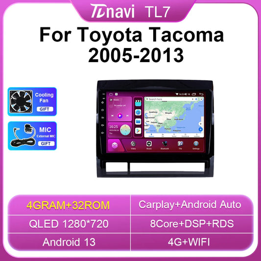for Toyota Tacoma 2 N200 Hilux 2005-13 Carplay Car Stereo Radio GPS Navi Screen