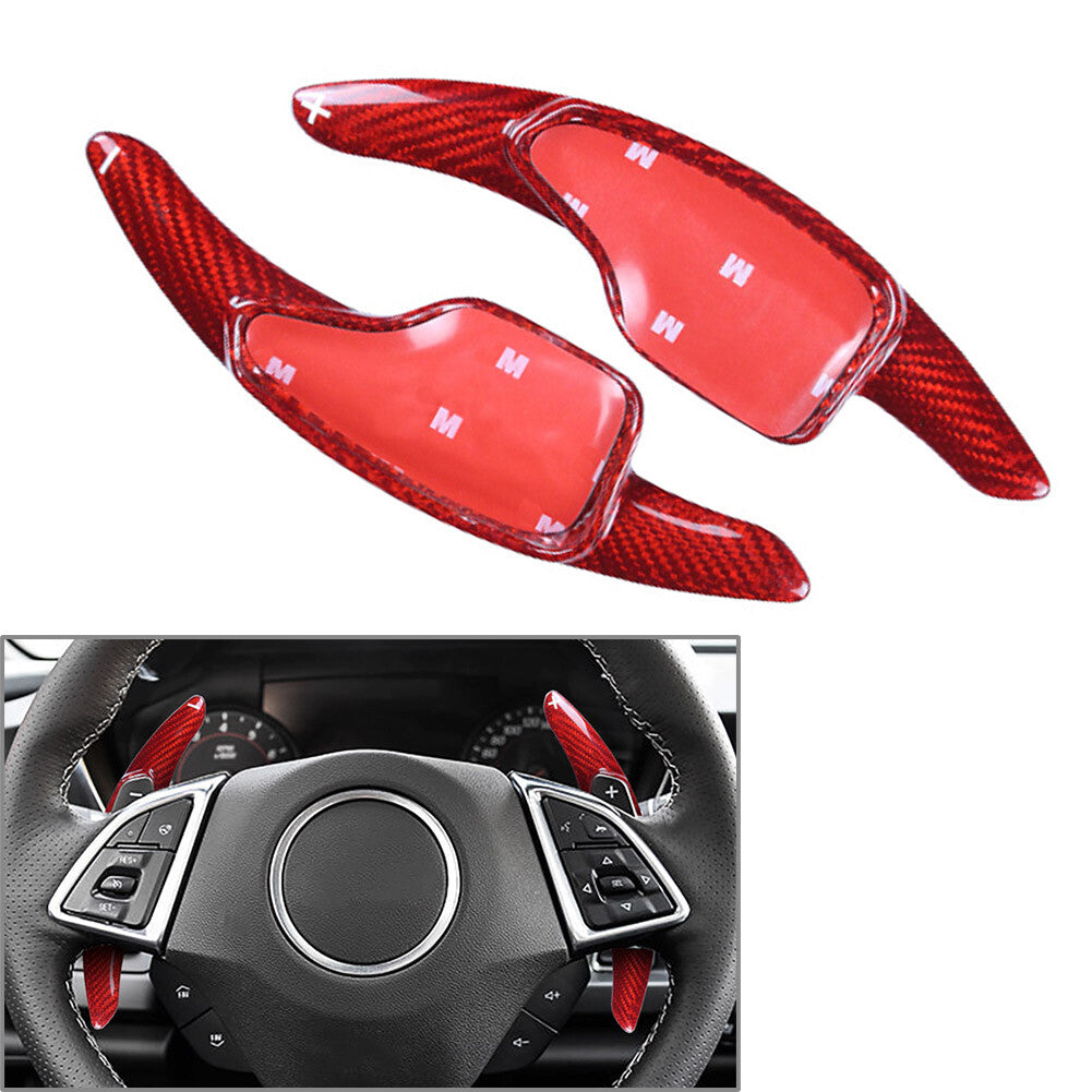 for Chevrolet Camaro 2016-2022 Carbon Fiber Steering Wheel Shift Paddle