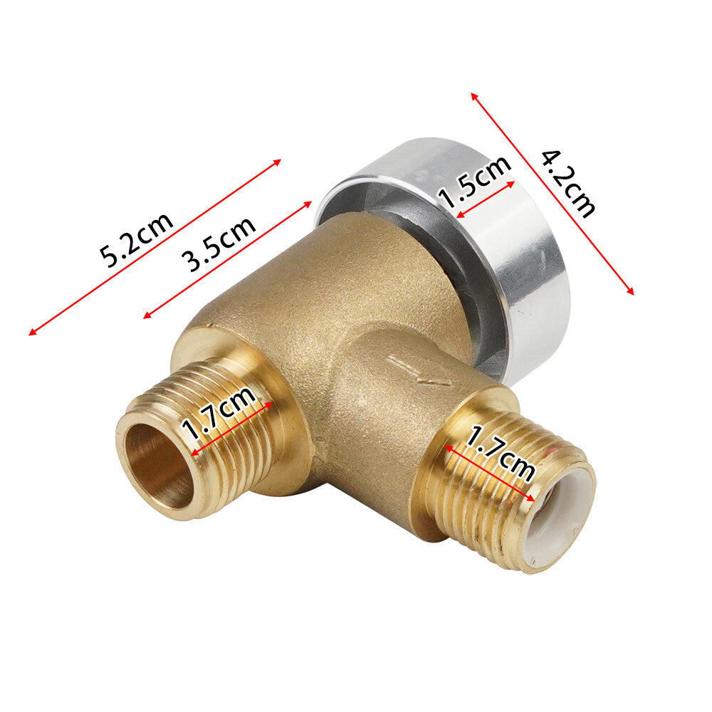Brass RV Tank Vacuum Breaker Check Valve Kit Camper Trailer Flusher Check Valve