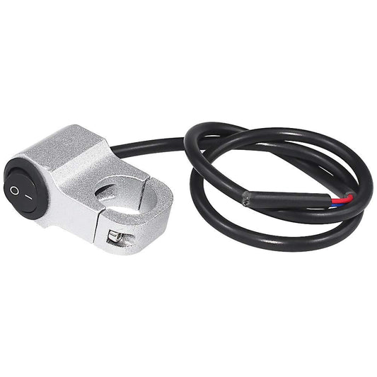 Silver12V Motorcycle Switch Handlebar 22mm Motorcycle Switch On/Off Button