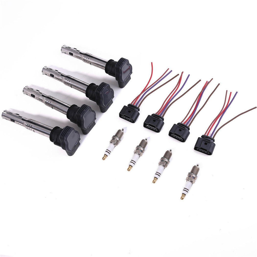 4 Ignition Coil Spark Plugs Kit for VW Amarok for Golf for Passat CC for AUDI for A4 for A6