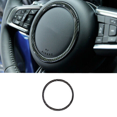 Carbon Fiber Steering Wheel Ring Cover Trim for Jaguar F-PACE XE XF 2016-2020