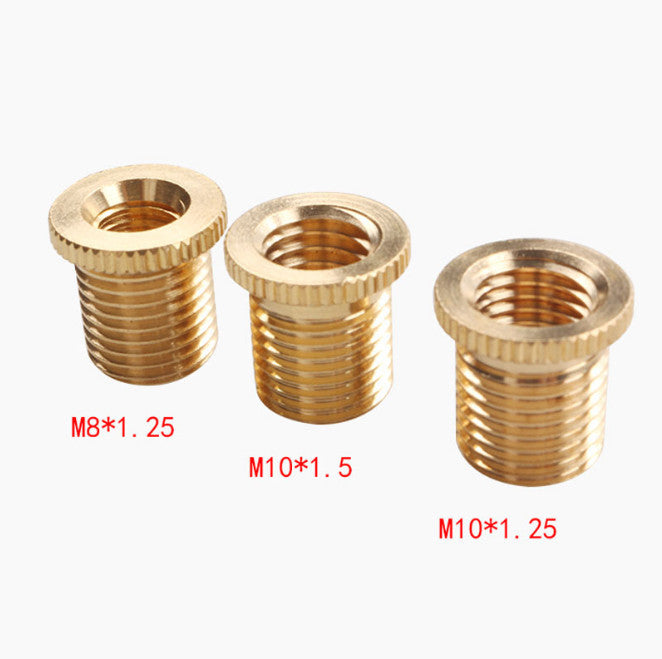6x Aluminum Gear Shift Knob Adapter Standard Threading Nuts Insert Universal Kit