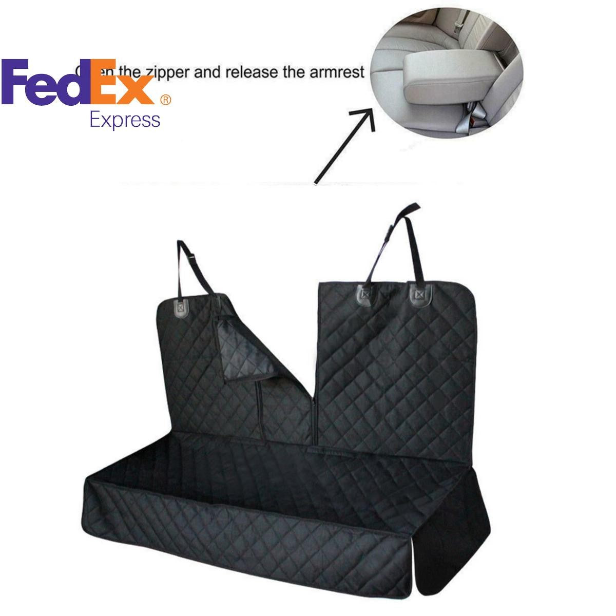 Black Car for SUV Rear for Seat Cover Bench Pad Pet Dog Mat Universal Waterproof 56x49