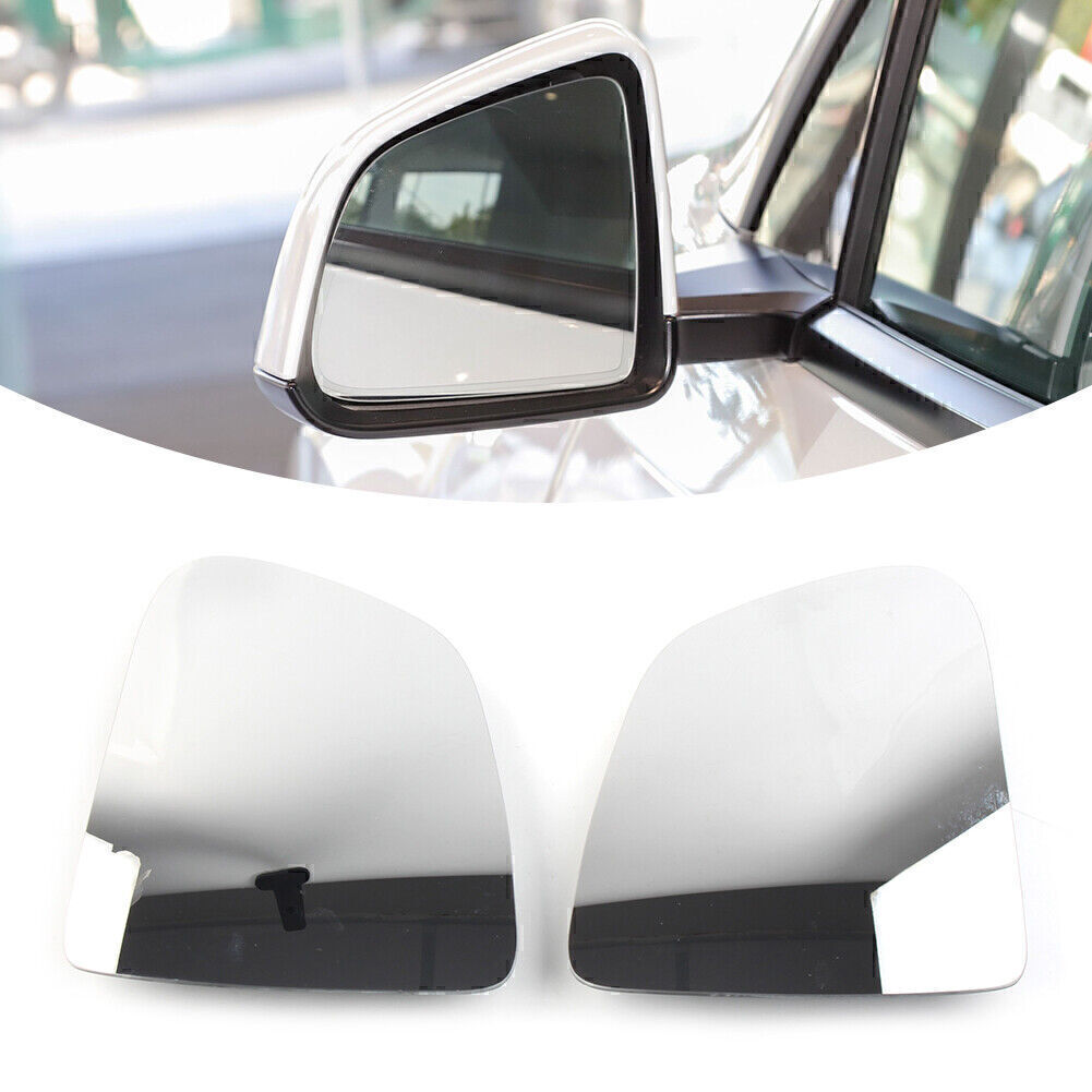 Pair Left Right Rearview Door Wing Mirror Glass White Heated for Tesla for Model Y
