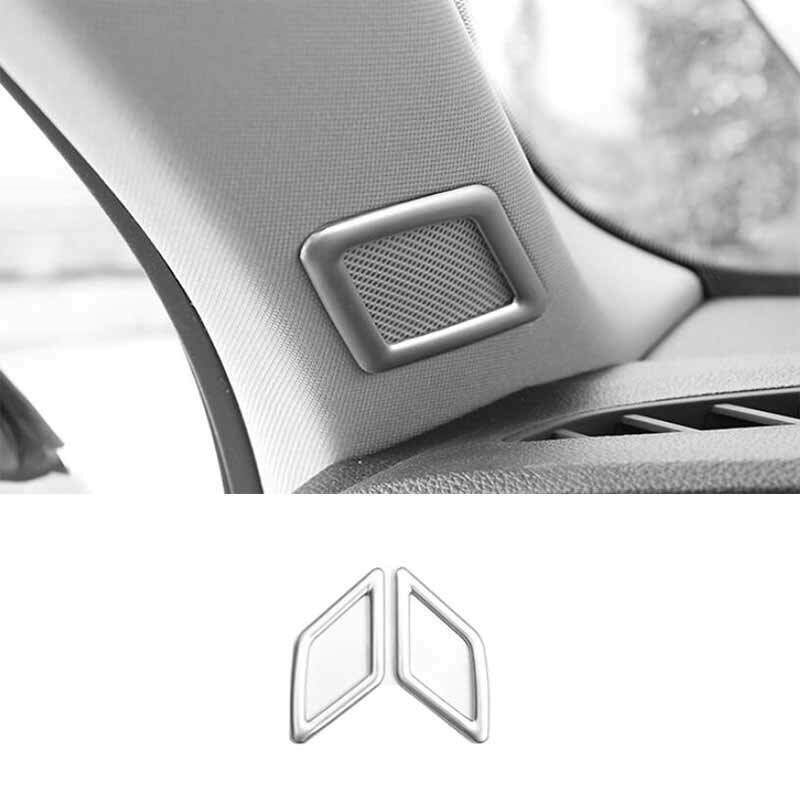 Fit for Audi Q3 2019-2024 ABS Matt Silver A Pillar Post Speaker Frame Cover Trim