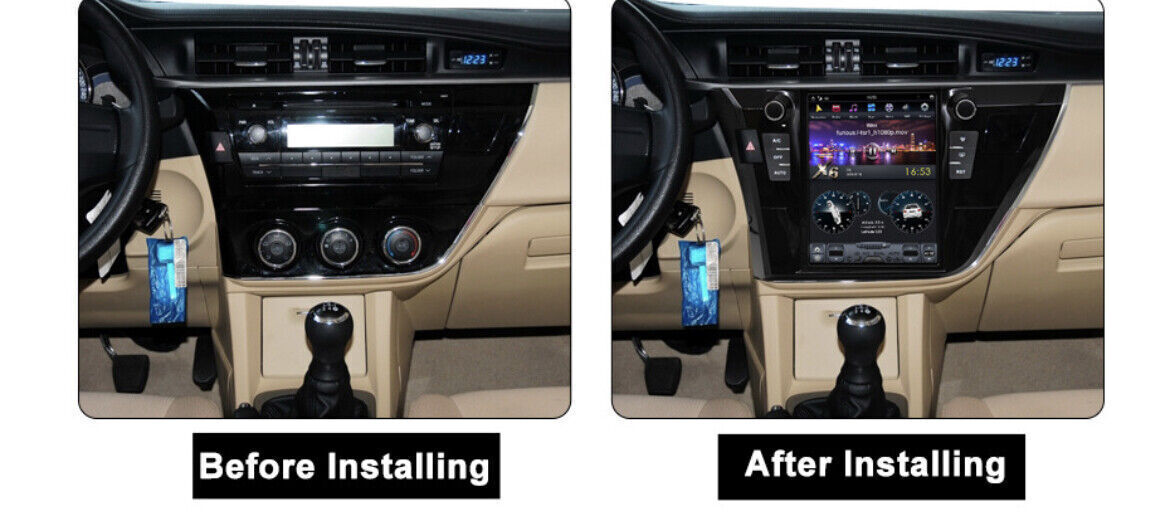 Touchscreen radio Android CarPlay GPS Navigation 10.4 for Toyota for Corolla 14~16
