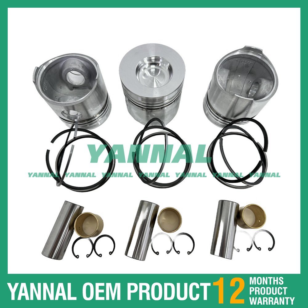 3X Piston With Rings For Chang Chai ZN390 Diesel Engine Laptop Parts