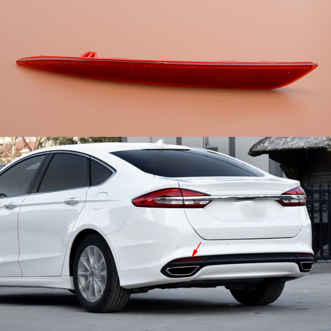 Left Rear Bumper Tail Light Reflector Fog Light Fit for Ford Fusion Mondeo New