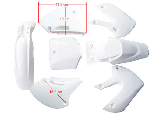 Motorcycle Plastic Fender Fairing Fit for Kawasaki KLX110 DRZ KX65 BBR Pit Dirt Bike