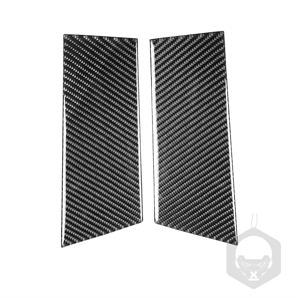 2¡ÁCarbon Fiber Door Window B Pillar Posts Panel Trim Fit for Nissan 350Z 2003-09